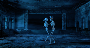 skeleton tango halloween projection