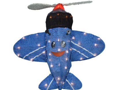 RUDOLPH 24 INCH MISFIT AIRPLANE OUTDOOR 3D LED YARD DÉCOR