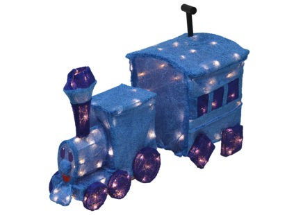 RUDOLPH 24 INCH MISFIT TRAIN WITH SQUARE WHEELS OUTDOOR 3D LED YARD DÉCOR