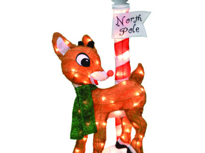 32-Inch Pre-Lit Rudolph The Red-Nosed Reindeer Christmas Yard Decoration, 70 Lights