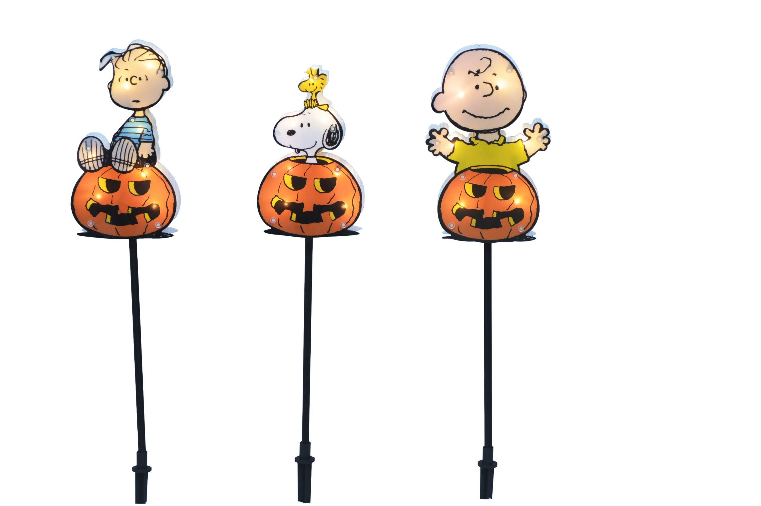 8IN PNTS PRE-LIT PVC PATHWAY MARKERS 3CT GREAT PUMPKIN GANG » Total ...
