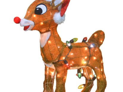 26 INCH RUDOLPH 3D PRE-LIT YARD ART STANDING RUDOLPH WITH C9 LED LIGHTS