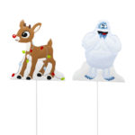 RUDOLPH CHRISTMAS, HOLIDAY DÉCOR  24 INCH ASSORTMENT  SINGLE STAKES RUDOLPH AND BUMBLE METAL